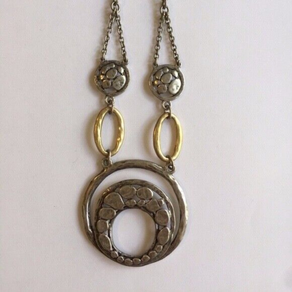 CHICO'S GORGEOUS UNIQUE GOLD & SILVER NECKLACE